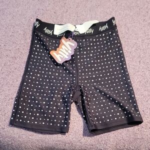 YITTY Black Rhinestone Shorts